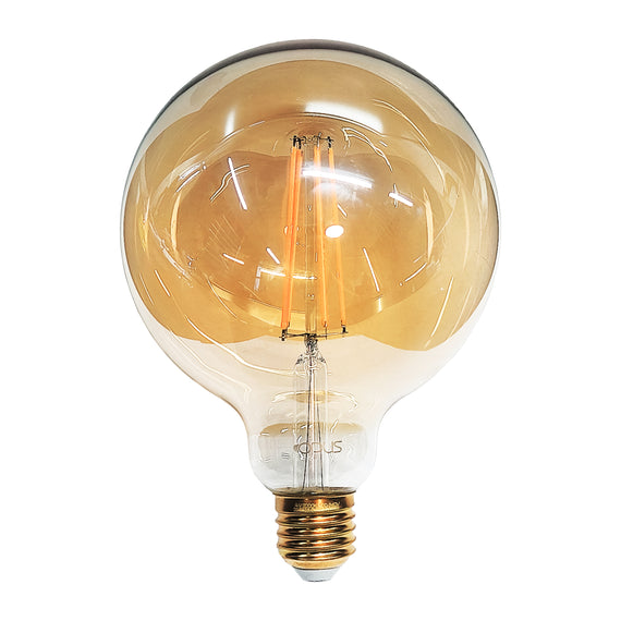 Foco de led G125 4w, E27, 2000K (Luz Ambar) 400LM, Vidrio, Bivoltage (100v-240v)  OPUS  OPSM-GY102 - Hergui Musical