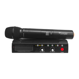 SISTEMA INLÁMBRICO DE 1 MICRÓFONO DE MANO , 1 BODY PACK, UN CANAL, SEÑAL UHF,  SOUNDTRACK   STW-31HULB - Hergui Musical