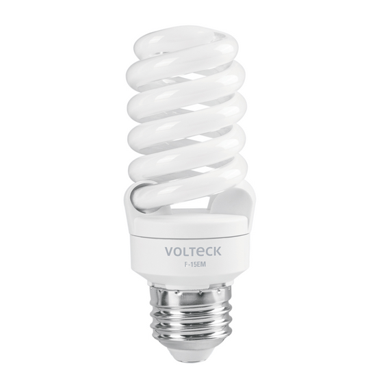 Lampara espiral mini t2 15w luz de dia en blister,  volteck    F-15EM