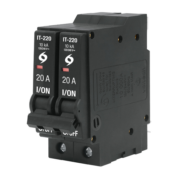INTERRUPTOR TERMOMAGNETICO 2 POLOS 20A   VOLTECK    IT-220