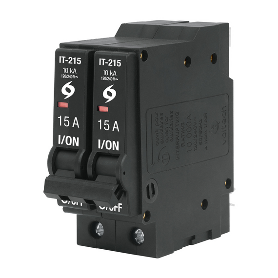 INTERRUPTOR TERMOMAGNETICO 2 POLOS 15A   VOLTECK    IT-215