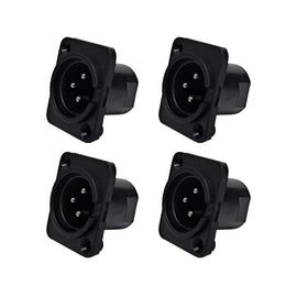 PAQ. 4 PZAS. DE  PLUG MACHO P/ CHASIS DE CANON  RADOX   705-794(4) - Hergui Musical