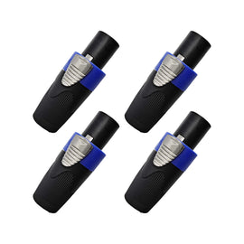 PAQ. 4 PZAS. DE PLUG SPEAKON DE PLÁSTICO CON SEGURO  RADOX   705-987(4) - Hergui Musical
