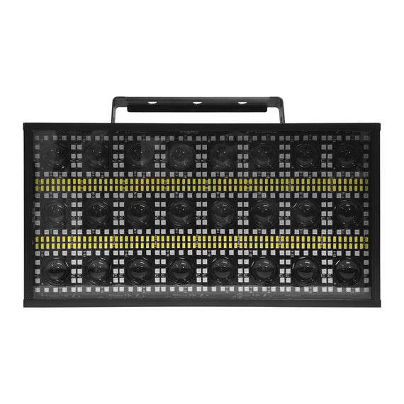 Panel de 384 leds SMD5050 0.3w RGB + 24 LEDS 5w BLANCO CÁLIDO + 256 0.2w COB BLAN FRIO CONCERT  MEGALUZ SHOW  EL384 - Hergui Musical