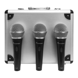 KIT DE 3 MICRÓFONOS PARA VOCALISTA CON ESTUCHE  SOUNDTRACK   PRO-58X3 - Hergui Musical