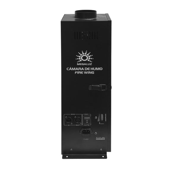 CAMARA DE FUEGO, DISPARO DE 1 A 3 METROS DE ALTURA, UTILIZA CARTUCHO DE GAS DE 400ML. MODO DMX A 2 CANALES  MEGALUZ SHOW  FIRE-WING - Hergui Musical