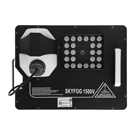 MAQUINA DE HUMO SKY FOG 1500V DE 1500WATTS TIRO VERTICAL C/LEDS   NOVATECH   SKY-FOG-1500-V - Hergui Musical