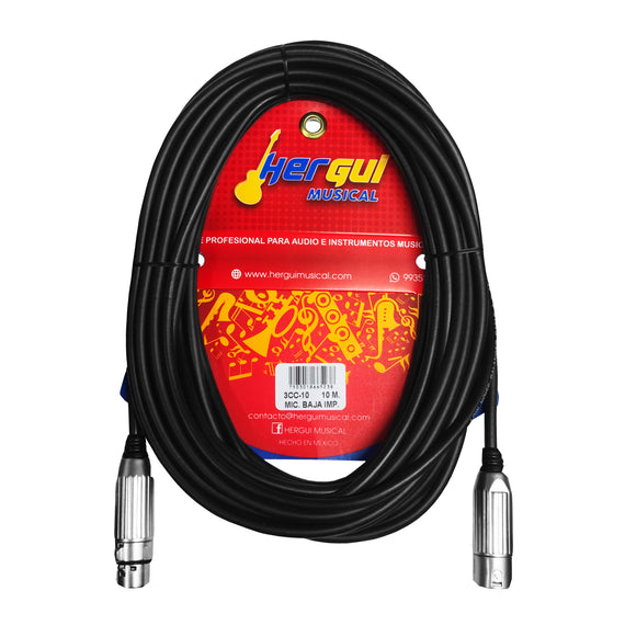 Cable 10m de canon macho a canon hembra  SKY GOLD  PBK  3CC-10