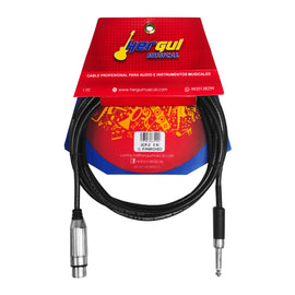 Cable 3m de plug 6.3mm macho mono a canon hembra  SKY GOLD  PBK  3CP-3 - Hergui Musical