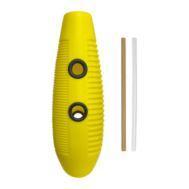 GUIRO DE PLASTICO PROFESIONAL CON RASCADOR AMARILLO  5D2   5D2-GUIRO-YEL - Hergui Musical