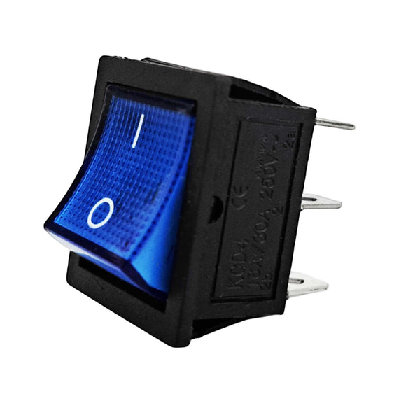 SWITCH BALANCIN CON PILOTO 6 PATAS 2P-2T AZUL   RADOX   835-053 - Hergui Musical