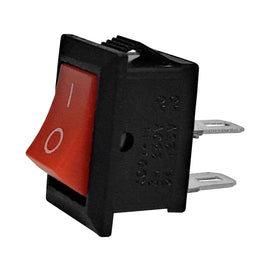 SWITCH BALANCIN MINI 1 POLO - 1 TIRO 3A 250v 6A 125v ROJO  RADOX   835-065 - Hergui Musical
