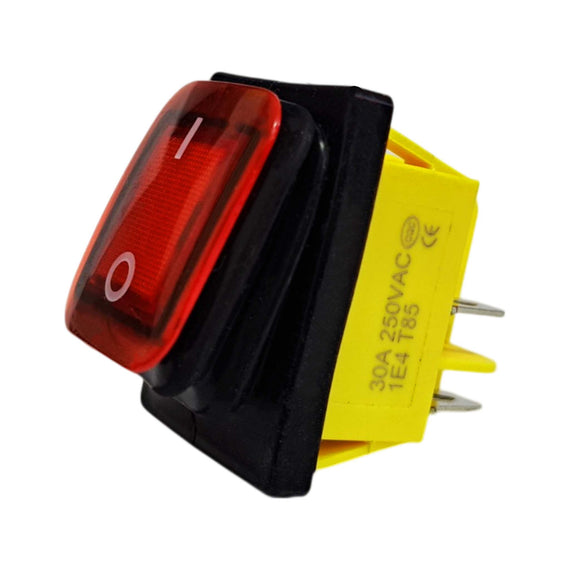 SWITCH BAL ON-OFF 4 PATAS CON PILOTO 30A 250V   RADOX   835-093 - Hergui Musical