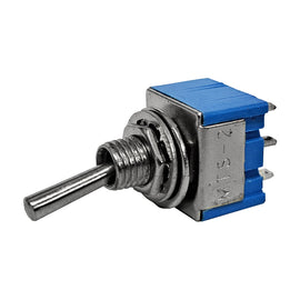 SWITCH MINI PALANCA 6 PATAS 2 POLOS - 2 TIROS, ON-OFF-ON  6A  125V  RADOX   835-263 - Hergui Musical