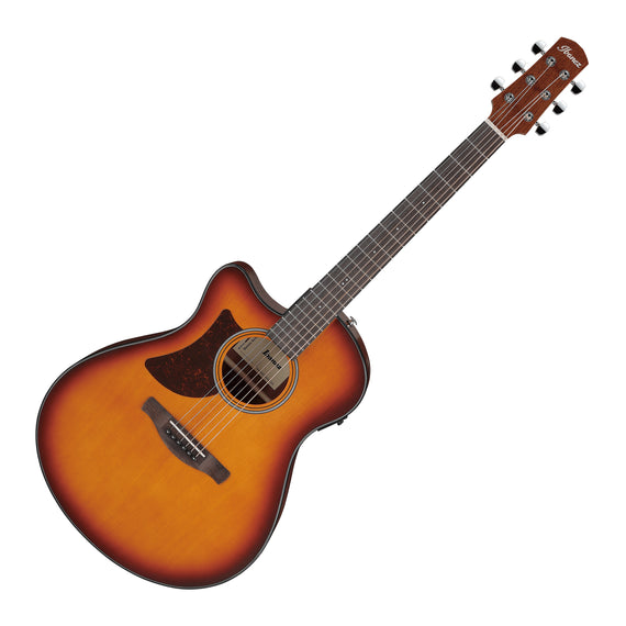 GUITARRA ELECTROACUSTICA IBANEZ ZURDA, NATURAL/SOMBREADO CAFÉ  AAM50LCE-OLB