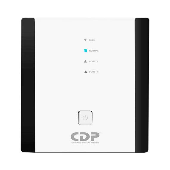 Regulador de Voltaje CDP R-AVR5008 5000VA/2500W AVR Linea Blanca, 8 Salidas, 525 julios, Sistema de retardo de encendido, Protección Coaxial, 120 Vac  R-AVR5008 - Hergui Musical