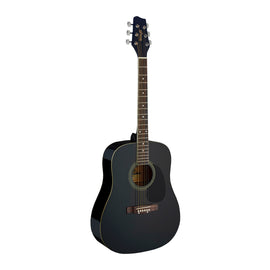 Guitarra acústica 4/4, Cuerpo en forma Dreadnought, Negra  STAGG   SA20D-BLK - Hergui Musical