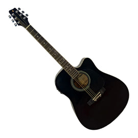 Guitarra electroacústica 4/4, Cuerpo en forma Dreadnought, Negra STAGG   SA20DCE-BLK - Hergui Musical
