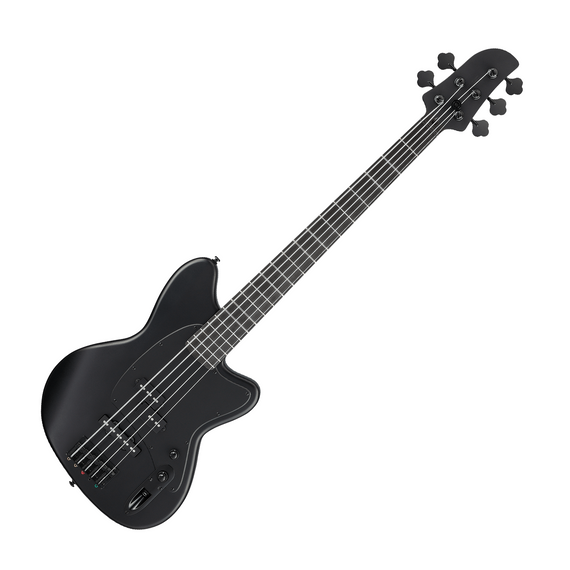 BAJO ELECTRICO IBANEZ ''TALMAN'' DE 5 CUERDAS NEGRO MATE  TMB425B-BKF - Hergui Musical