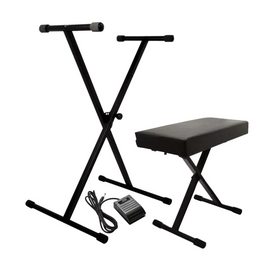 Kit de soporte para teclado, banco y pedal KSP20 Sustain ON-STAGE  KPK6520 - Hergui Musical