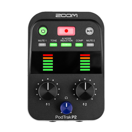 Grabadora de micro Zoom PodTrak P2 Doble USB para podcasters  ZP2 - Hergui Musical