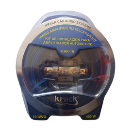 KIT CAL. 10 PARA INSTALACIÓN DE AMPLIFICADOR  KRACK   KAK-10AWG - Hergui Musical