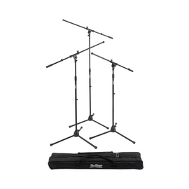 Kit de tres soportes para microfono, base Euro-Style con boom y funda  ON-STAGE  MSP7703 - Hergui Musical