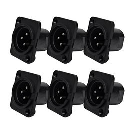PAQ. 6 PZAS. DE  PLUG MACHO P/ CHASIS DE CANON  RADOX   705-794(6) - Hergui Musical
