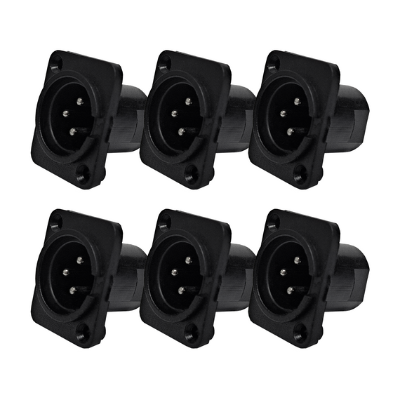 PAQ. 6 PZAS. DE  PLUG MACHO P/ CHASIS DE CANON  RADOX   705-794(6) - Hergui Musical