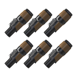 Paq. 6 Pzas. de conector SpeakON Macho 2 Polos  NEUTRIK   NL2FXX-W-S(6) - Hergui Musical