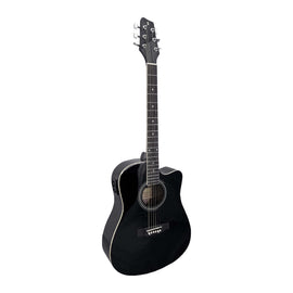 Guitarra electroacústica 4/4, Cuerpo en forma Dreadnought, Negra STAGG   SA20DCE-BLK - Hergui Musical