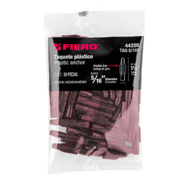 Bolsa con 50 taquetes de plástico 5/16", FIERO   TAQ-5/16P - Hergui Musical