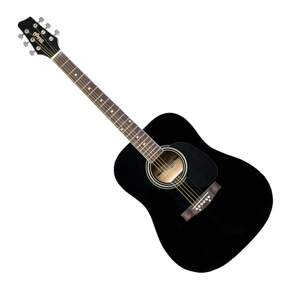 Guitarra acústica 4/4, Cuerpo en forma Dreadnought, Negra  STAGG   SA20D-BLK - Hergui Musical