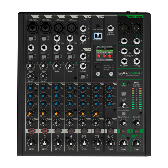 Mezcladora analógica de 10 canales con efectos mejorados, modos de grabación USB y Bluetooth   PROFX6V3-PLUS - Hergui Musical