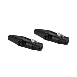 PAQ. 2 PZAS. DE CONECTOR XLR HEMBRA P/PLATA NEUTRIK NC3FXX-BAG(2) - Hergui Musical