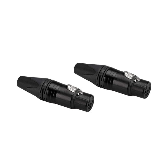PAQ. 2 PZAS. DE CONECTOR XLR HEMBRA P/PLATA NEUTRIK NC3FXX-BAG(2) - Hergui Musical