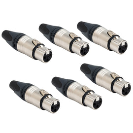 PAQ. 6 PZAS. DE CONECTOR XLR HEMBRA NEUTRIK    NC3FXX(6) - Hergui Musical