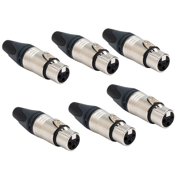 PAQ. 6 PZAS. DE CONECTOR XLR HEMBRA NEUTRIK    NC3FXX(6) - Hergui Musical