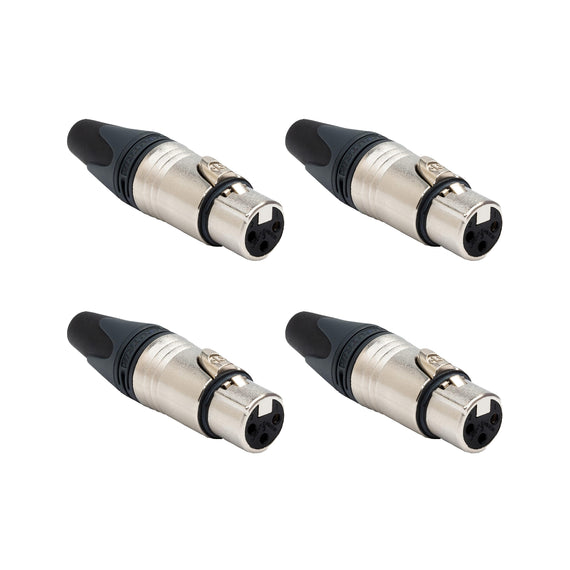 PAQ. 4 PZAS. DE CONECTOR XLR HEMBRA NEUTRIK    NC3FXX(4) - Hergui Musical