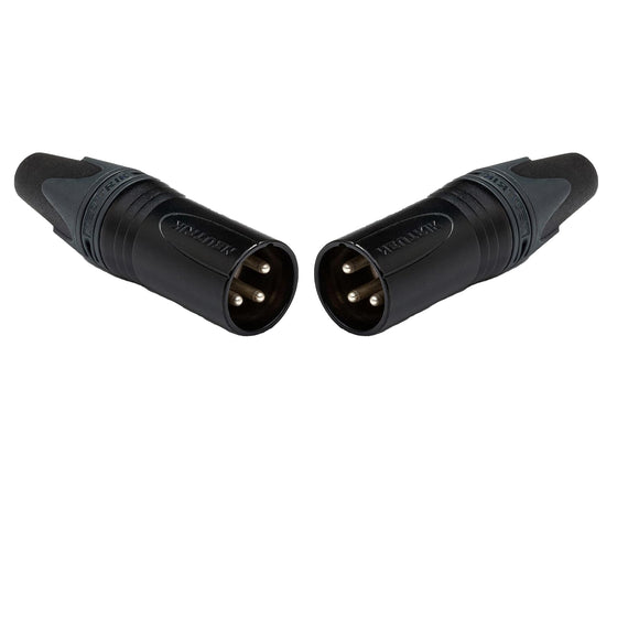 PAQ. 2 PZAS. DE CONECTOR XLR MACHO P/PLATA NEUTRIK    NC3MXX-BAG(2) - Hergui Musical