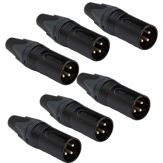 PAQ. 6 PZAS. DE CONECTOR XLR MACHO P/PLATA NEUTRIK    NC3MXX-BAG(6) - Hergui Musical