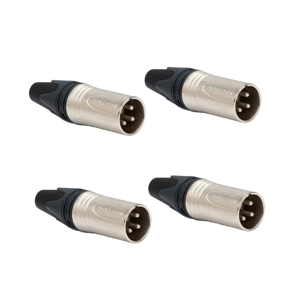 PAQ. 4 PZAS. DE CONECTOR XLR MACHO NEUTRIK NC3MXX(4) - Hergui Musical