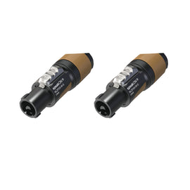 Paq. 2 Pzas. de conector SpeakON Macho 2 Polos  NEUTRIK   NL2FXX-W-S(2) - Hergui Musical