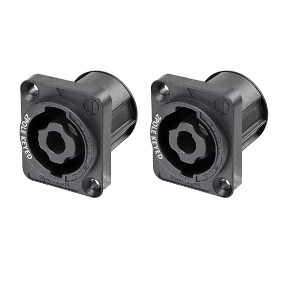 PAQ. 2 PZAS. DE CONECTOR SPEAKON DE CHASIS 2 POLOS NEUTRIK NL2MP-XX(2) - Hergui Musical