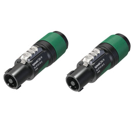 PAQ. 2 PZAS. DE CONECTOR SPEAKON 4 POLOS, SERIE XX  NEUTRIK  NL4FXX-W-S(2) - Hergui Musical