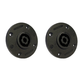 PAQ. 2 PZAS. DE CONECTOR SPEAKON PARA CHASIS, FORMA REDONDA, SERIE XX   NEUTRIK NL4MPR-XX(2) - Hergui Musical