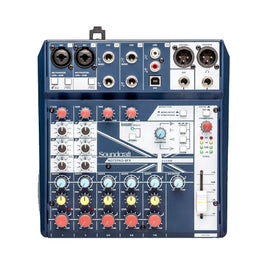Mezcladora 8 canales (2 directos, 6 compartidos)  SOUNDCRAFT   NOTEPAD-8FX - Hergui Musical