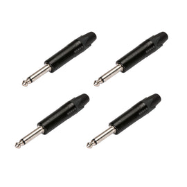 PAQ. 4 PZAS. DE PLUG 6.3mm MONO NEGRO NEUTRIK   NP2X-BAG(4) - Hergui Musical