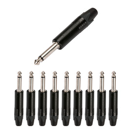PAQ. 10 PZAS. DE PLUG 6.3mm MONO NEGRO NEUTRIK   NP2X-BAG(10) - Hergui Musical