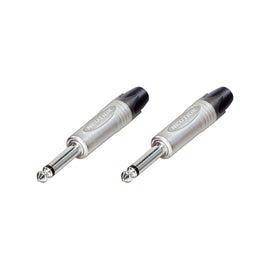 PAQ. 2 PZAS. DE PLUG 6.3 MONO CONTACTOS NICKELADOS NEUTRIK   NP2X(2) - Hergui Musical